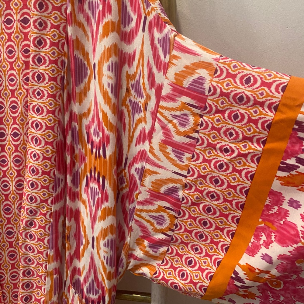 Christian Siriano Reversible Multicolored Kimono w Pockets Oversized Size M - Picture 6 of 6